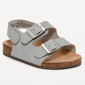 New Old Navy Baby Double Strap Sandals Gray Size 18-24 Months NWT